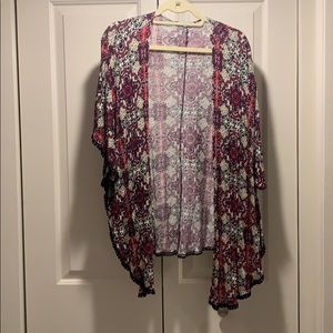 Pink, Purple & Black Poncho